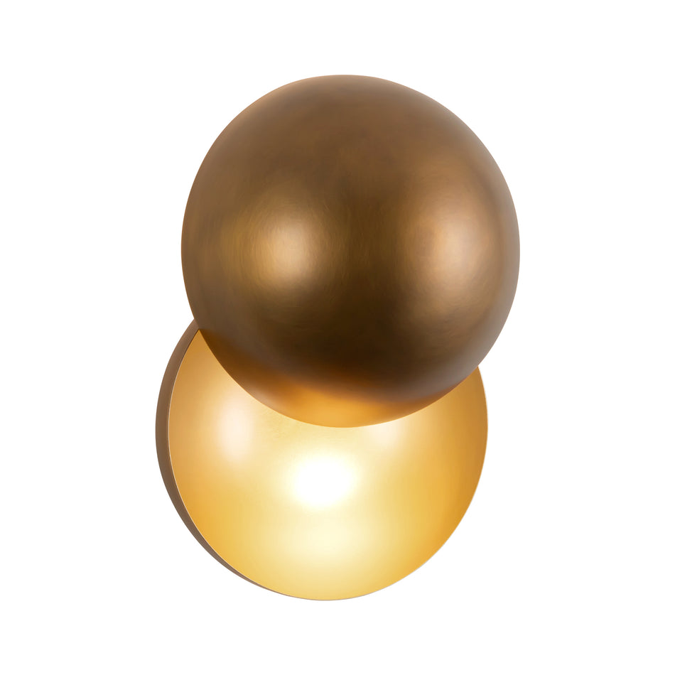 Void 12-in Vintage Brass dimmable LED Wall Sconce