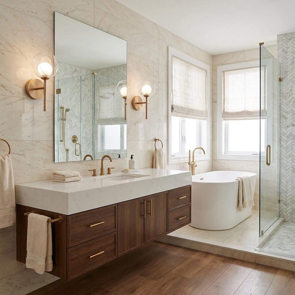 One light Delcia Wall Sconce in Aged Antique Gold and Smoked Glass by Matteo