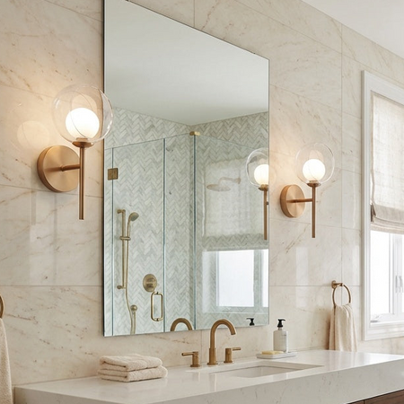 One light Delcia Wall Sconce in Aged Antique Gold and Smoked Glass by Matteo