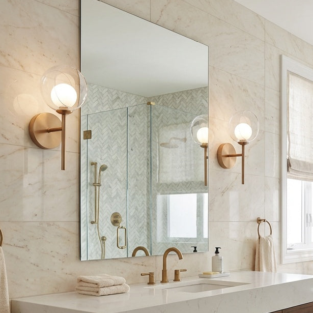 One light Delcia Wall Sconce in Aged Antique Gold and Smoked Glass by Matteo