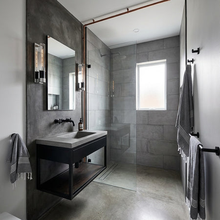 12.5" Tubular TUBO Wall Sconce in Matte Black & Aged Gold Brass by Matteo