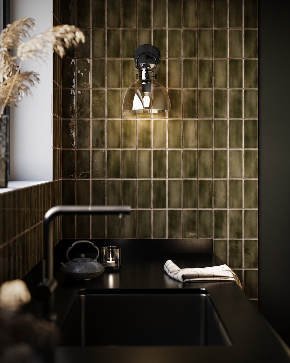 Waldo 9-in Matte Black/Smoked 1 Light Wall/Vanity by ALORA MOOD