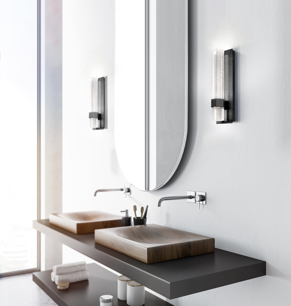 Warwick 15-in Black LED Wall Sconce by KUZCO