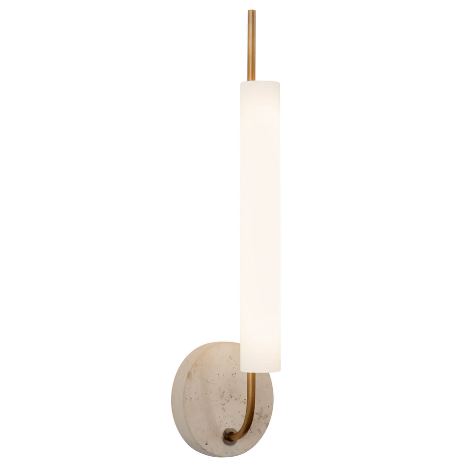 Wick 20-in Brass dimmable LED Wall Sconce