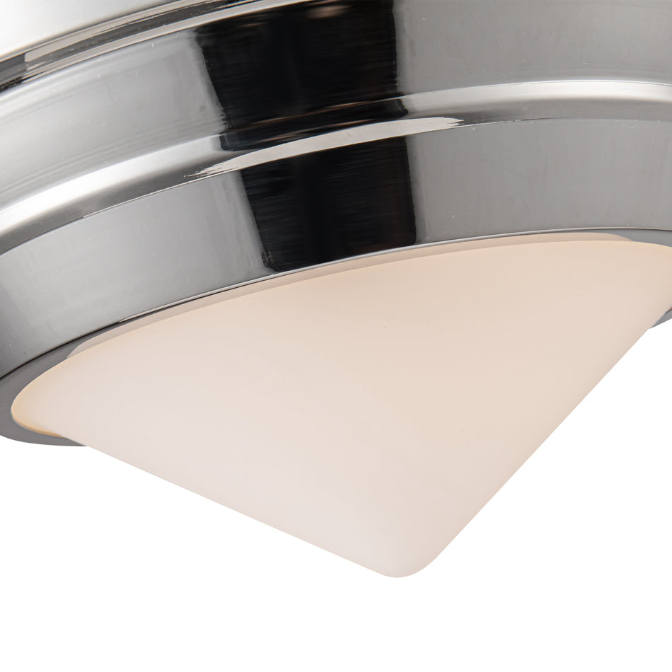 Willard 10-in Polished Nickel/Opal Matte Glass 1 Light Flush Mount by ALORA