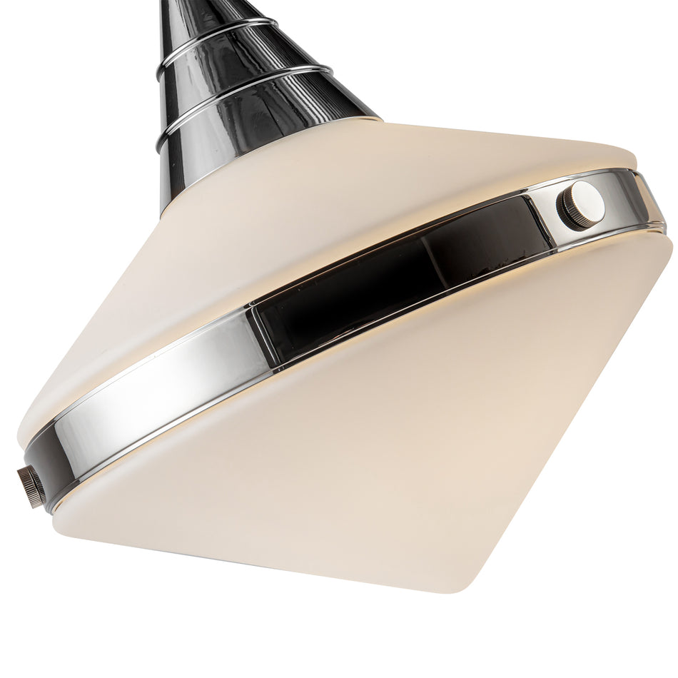 Willard 41-in Polished Nickel/Opal Matte Glass 2 Lights Linear Pendant by ALORA