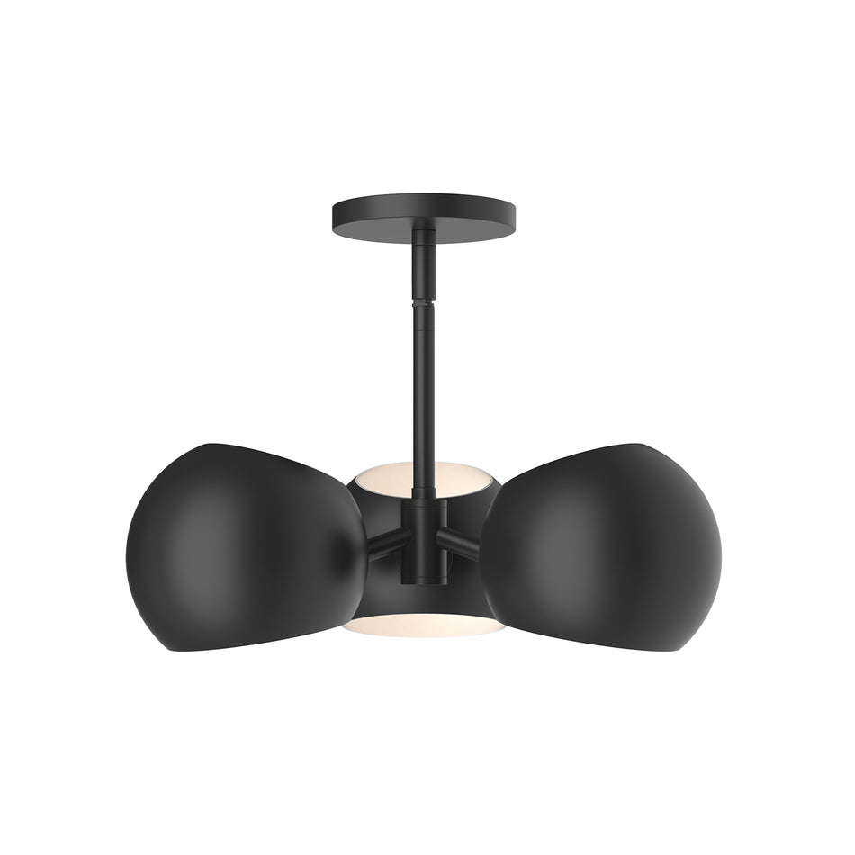 Willow 16-in Matte Black 3 Lights Pendant