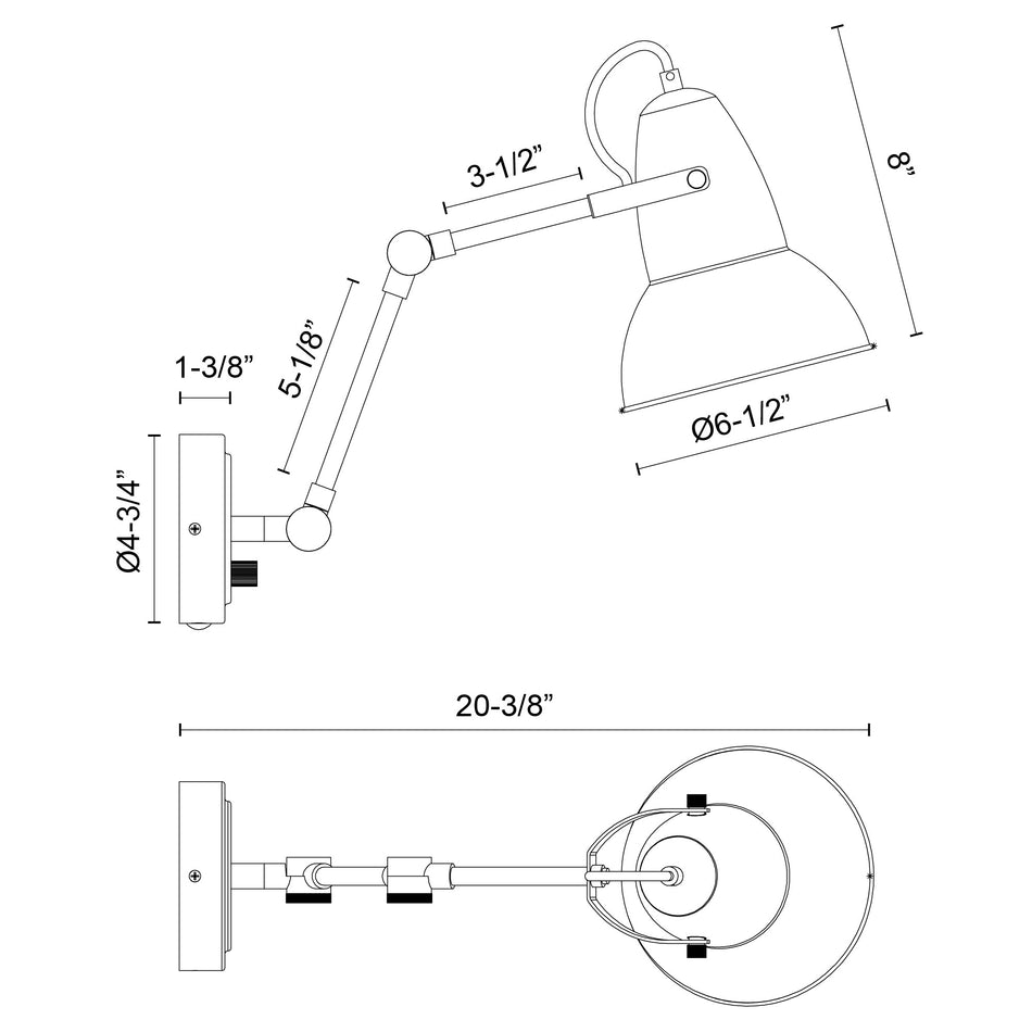 Felix 6-in Aged Gold/White 1 Light Wall/Vanity by ALORA MOOD