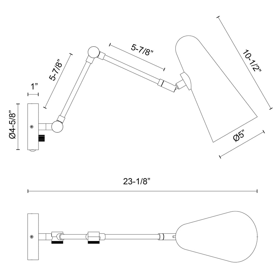 Daniel 24-in Aged Gold/White 1 Light Wall/Vanity by ALORA MOOD