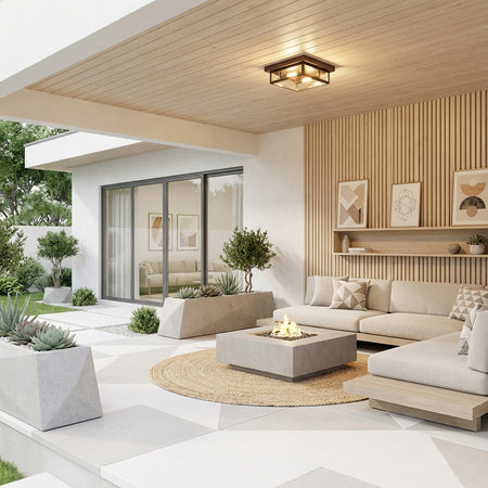 Westover 2 Light 12 inch Western Bronze Outdoor Flush Mount by Quoizel