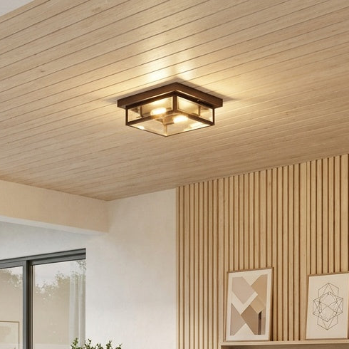 Westover 2 Light 12 inch Western Bronze Outdoor Flush Mount