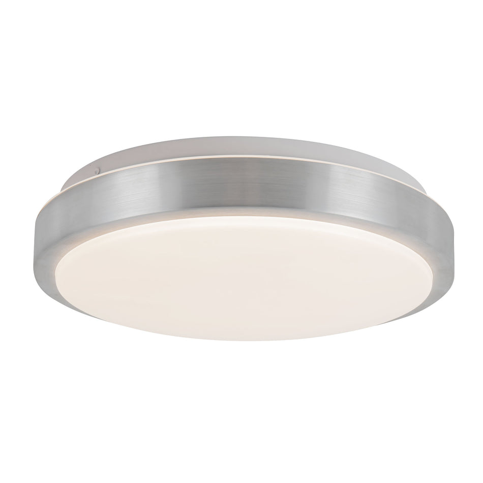 Yanis 12-in Brushed Nickel dimmable LED Flush Mount