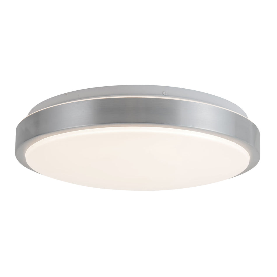 Yanis 16-in Brushed Nickel dimmable LED Flush Mount