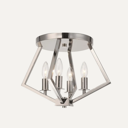 YG201-4C PN - 4Light Flush Mount in Polished Nickel by Kandil