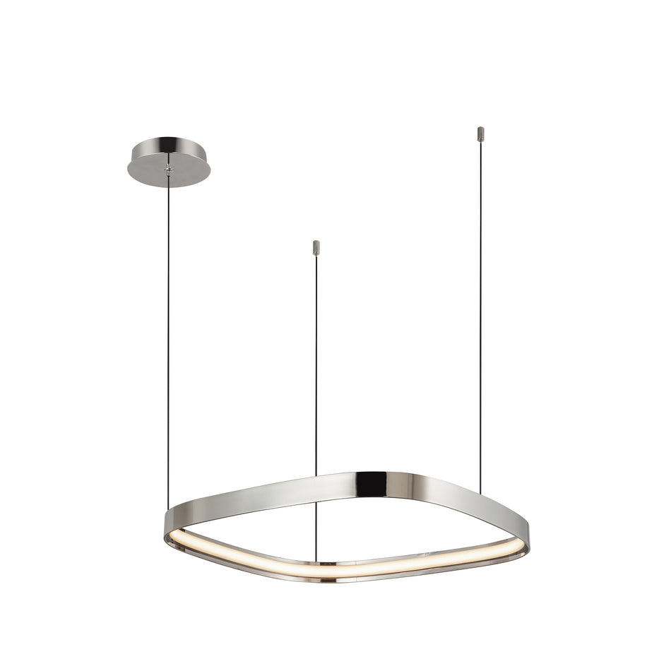 Yukon 19-in Polished Nickel LED Pendant