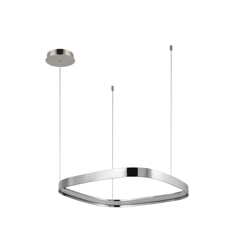 Yukon 19-in Polished Nickel LED Pendant by KUZCO