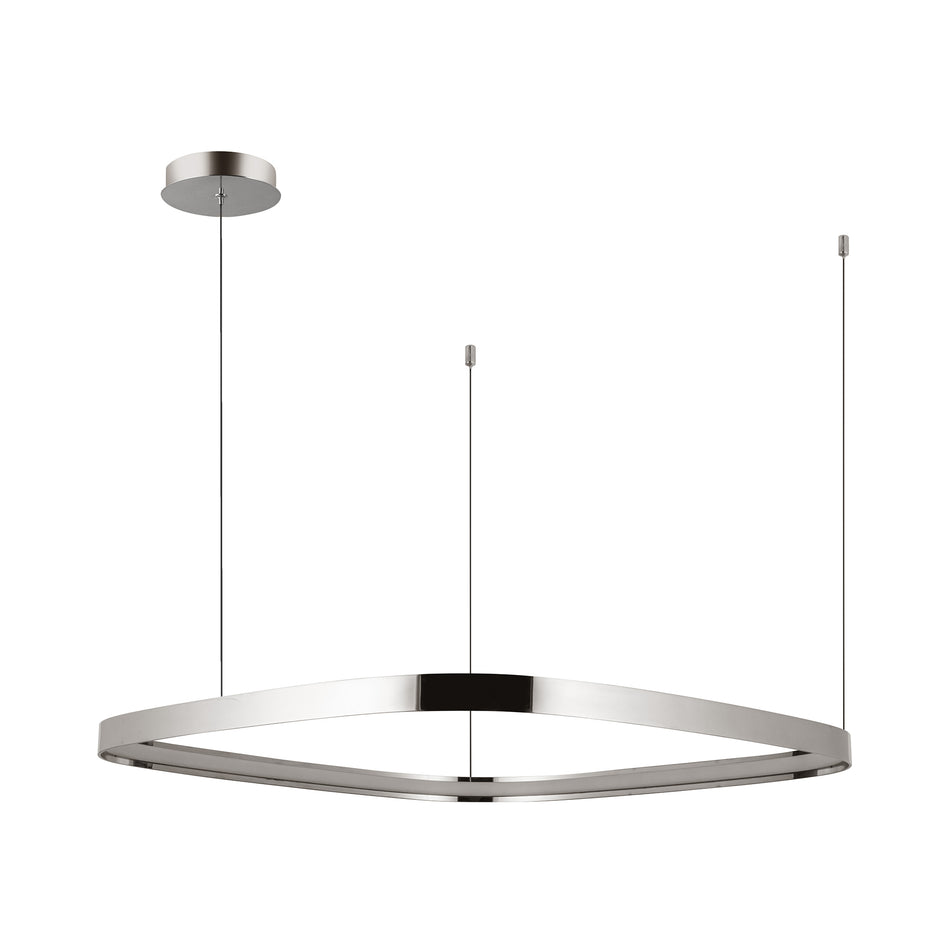 Yukon 31-in Polished Nickel LED Pendant by KUZCO
