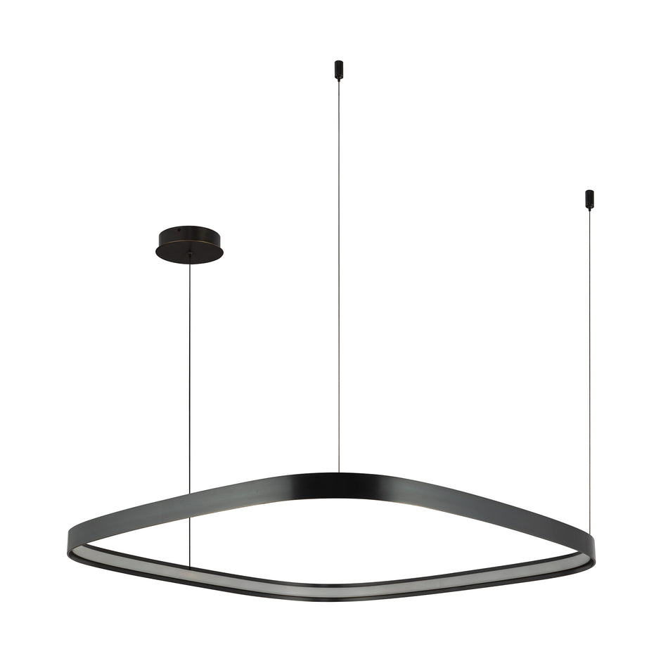 Yukon 31-in Urban Bronze LED Pendant by KUZCO
