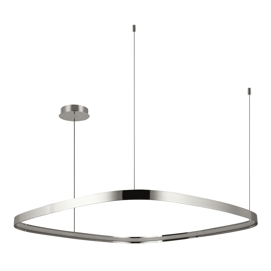 Yukon 40-in Polished Nickel LED Pendant by KUZCO