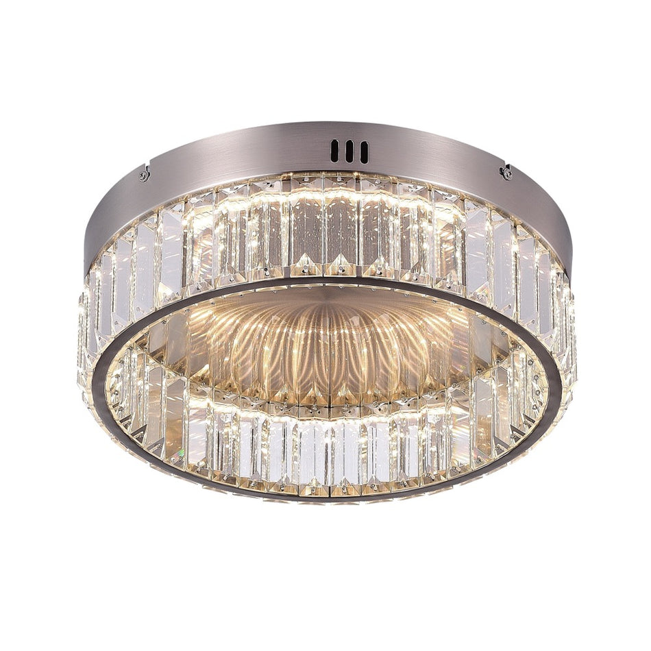 Stella Single Tier LED Flushmount Satin Nickel