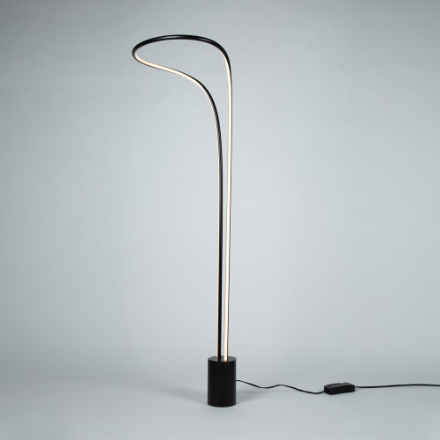 Artcraft Lighting Cortina 57.87-inch Matte Black Floor Lamp