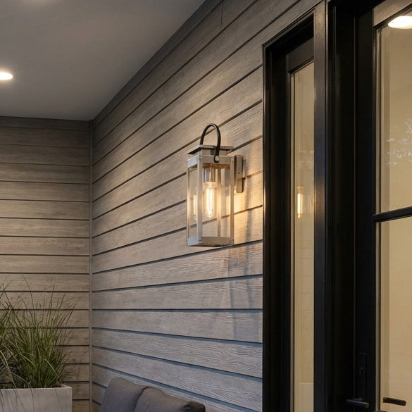 1 light Union Square gas lantern reproduction in stainless steel by Progress