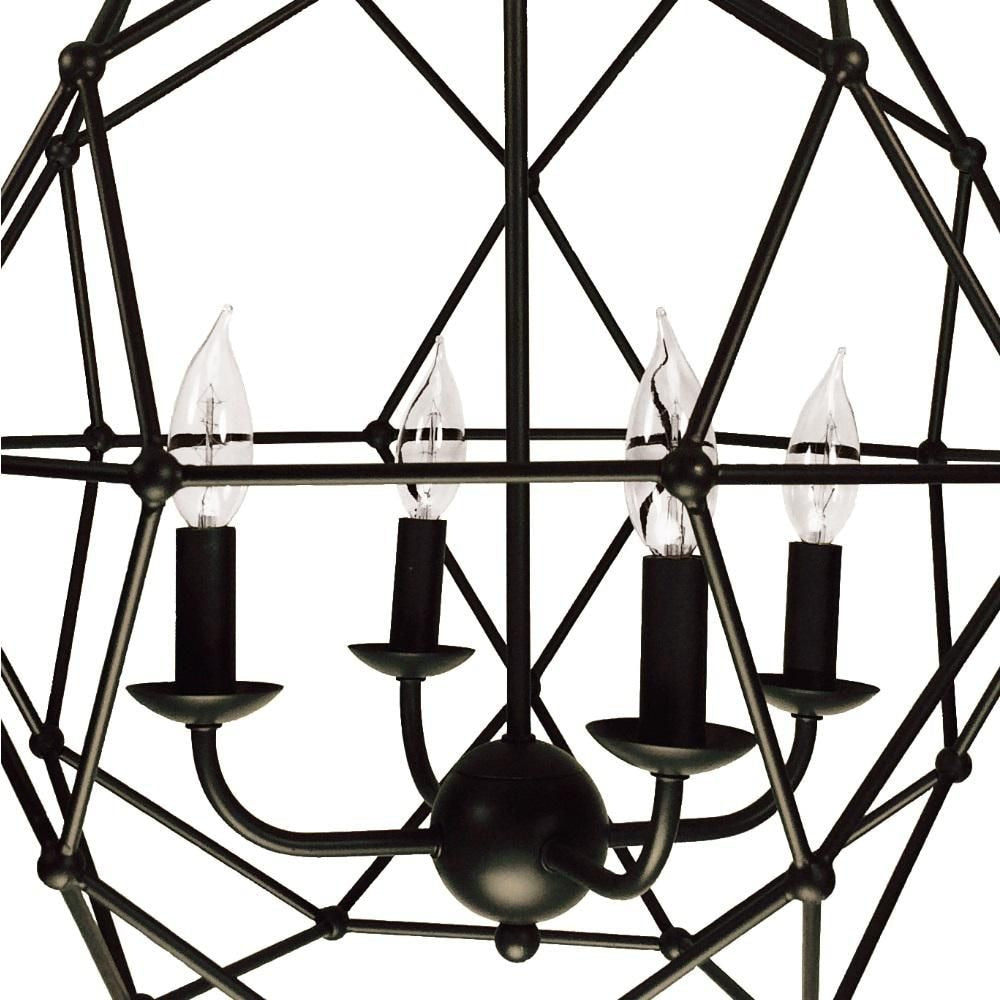 Avo 4-Light Oil-Rubbed Bronze Globe/Orb Pendant with Metal Shade by TransGlobe