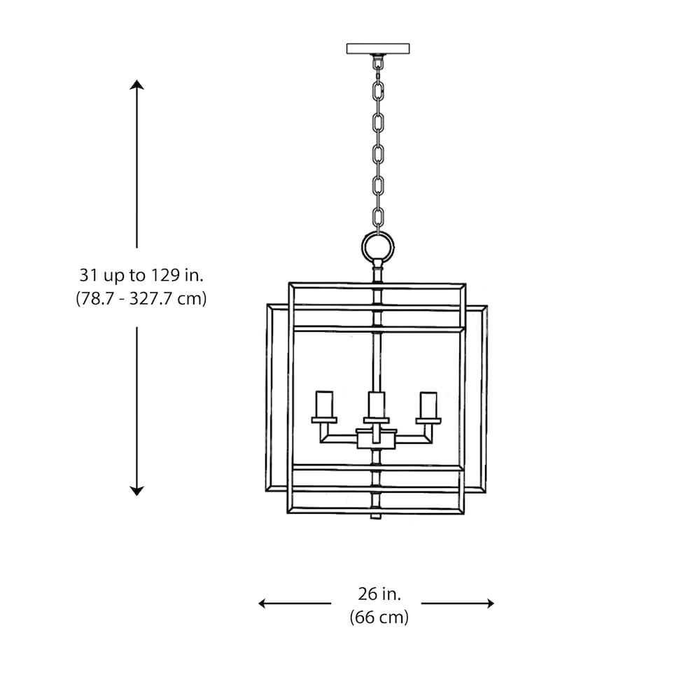 El Capitan 26" Pendant Style Cage Chandelier by TransGlobe