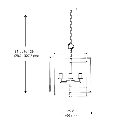 El Capitan 26" Pendant Style Cage Chandelier by TransGlobe