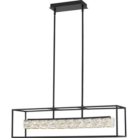 Dazzle LED 36 inch Matte Black Island Light Ceiling Light by Quoizel