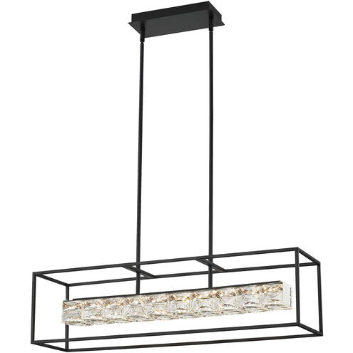 Dazzle LED 36 inch Matte Black Island Light Ceiling Light by Quoizel