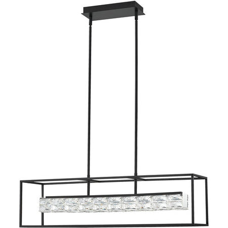 Dazzle LED 36 inch Matte Black Island Light Ceiling Light by Quoizel