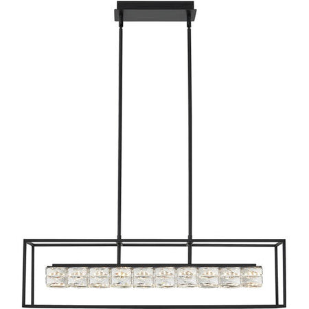 Dazzle LED 36 inch Matte Black Island Light Ceiling Light by Quoizel