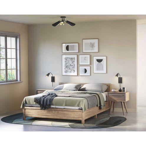 Cornett Collection 44.12 in. Three-Light Matte Black Contemporary Flush Mount Light by Progress