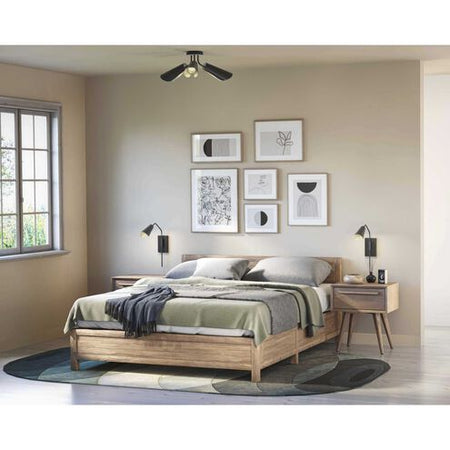 Cornett Collection 44.12 in. Three-Light Matte Black Contemporary Flush Mount Light by Progress