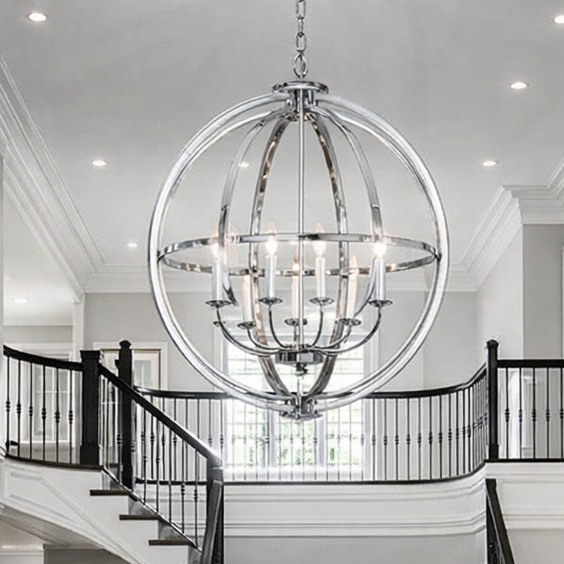 Berkeley 5 Light 25.5 inch Chrome Foyer Light Ceiling Light, Jeremiah