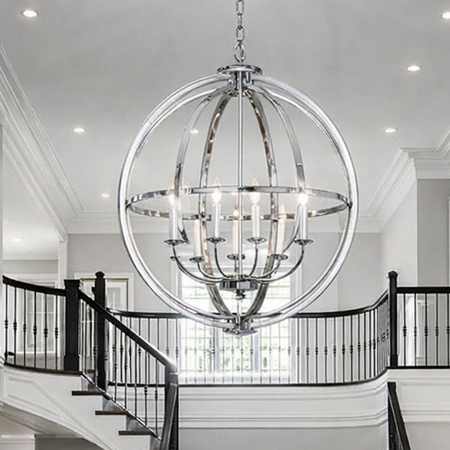 Berkeley 5 Light 25.5 inch Chrome Foyer Light Ceiling Light, Jeremiah