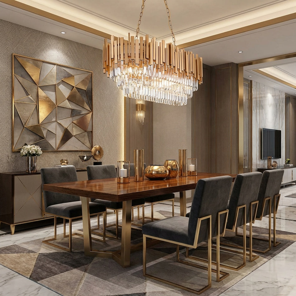 Crystal Gold Chandelier By Kandil