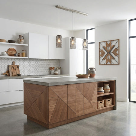 Eglo Estevau Pendant 3-Light, Matte Nickel Finish with Smoked Glass