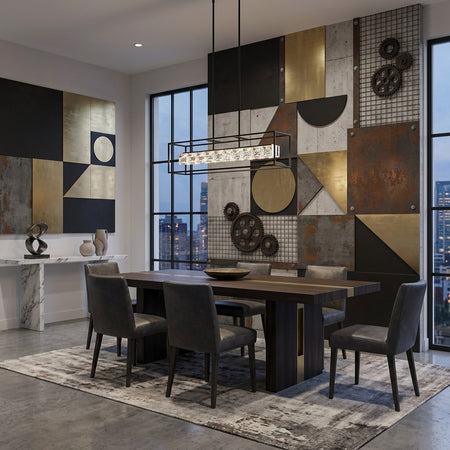 Crystal Black x Chrome Chandelier By Kandil