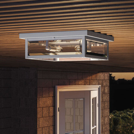 Westover 2 Light 12 inch Western Bronze Outdoor Flush Mount by Quoizel