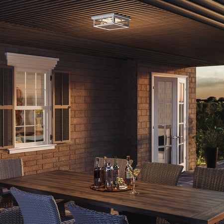 Westover 2 Light 12 inch Western Bronze Outdoor Flush Mount by Quoizel