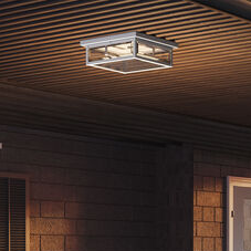 Westover 2 Light 12 inch Western Bronze Outdoor Flush Mount